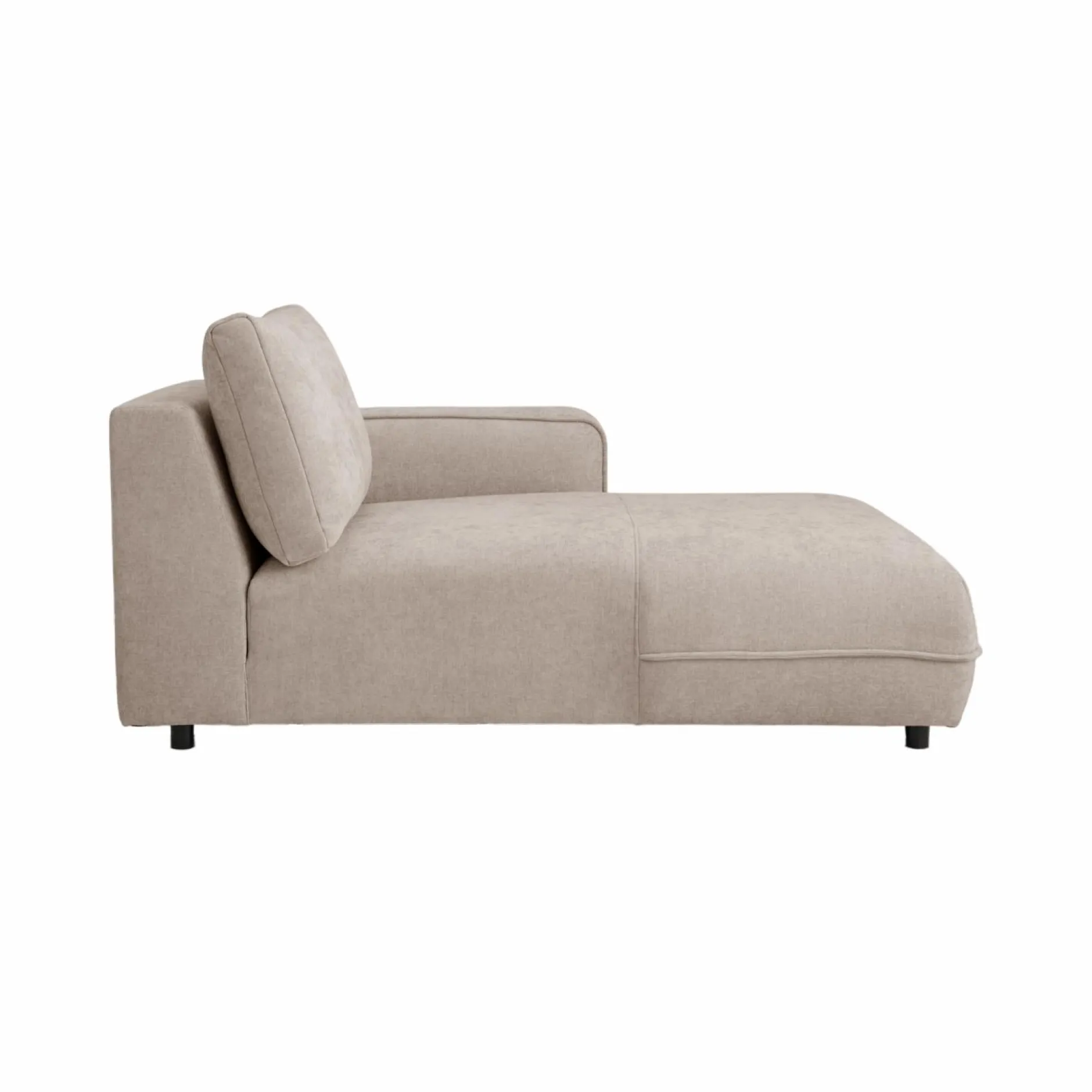 Canapés Modulables>Camif Méridienne pour canapé modulable tissu Solenn - - Méridienne droite Grège