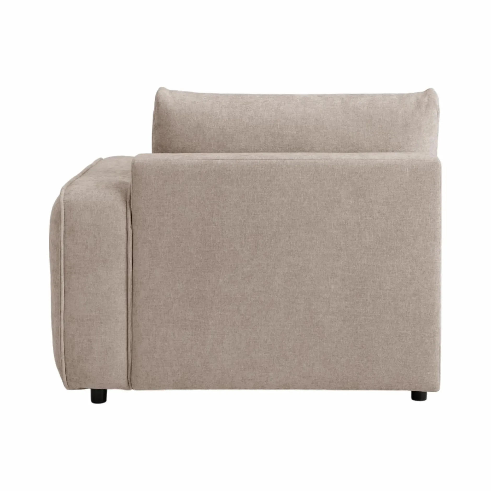 Canapés Modulables>Camif Méridienne pour canapé modulable tissu Solenn - - Méridienne droite Grège