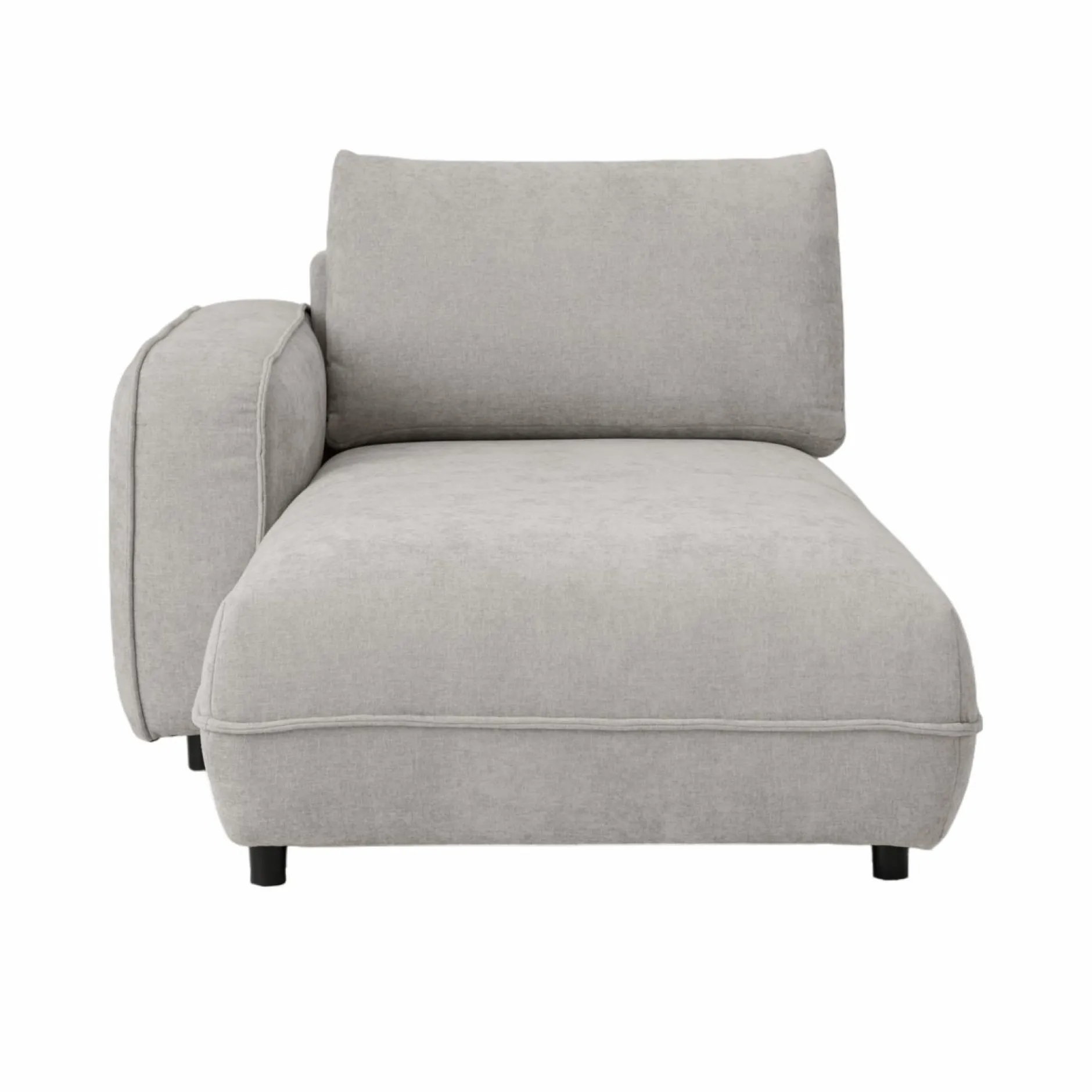 Canapés Modulables>Camif Méridienne pour canapé modulable tissu Solenn - - Méridienne droite Galet