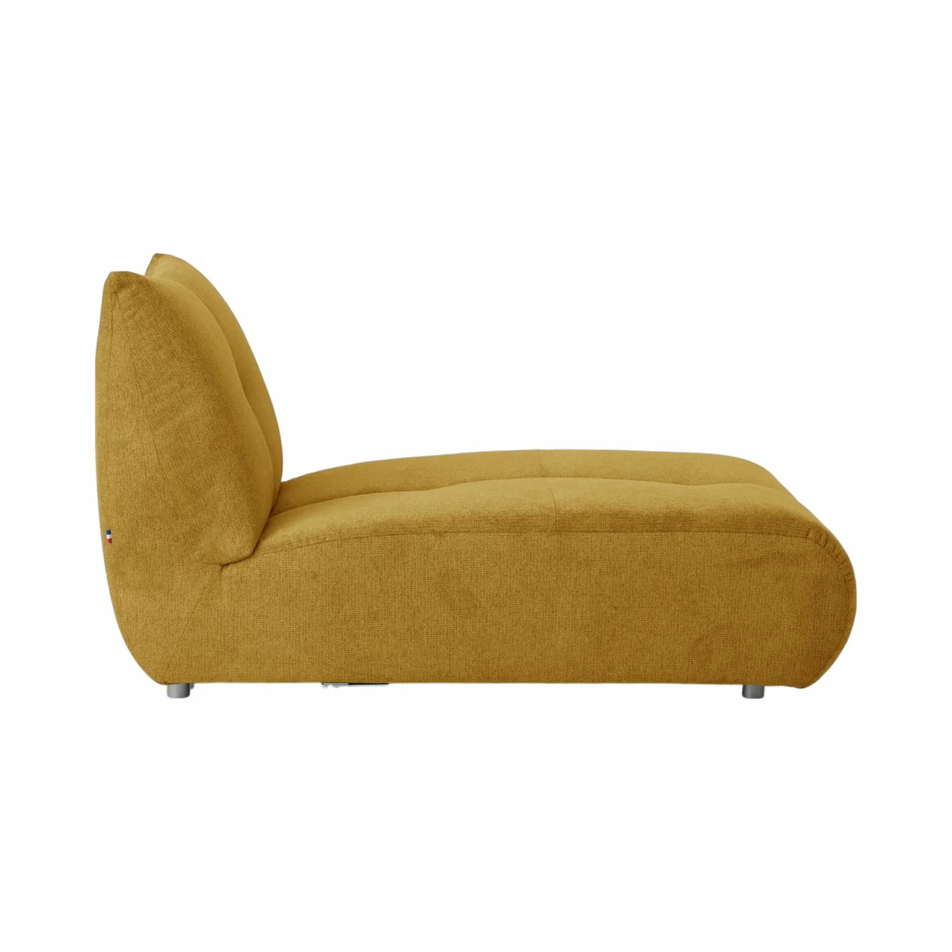 Canapés Modulables>Camif Méridienne pour canapé modulable tissu Benny - Moutarde