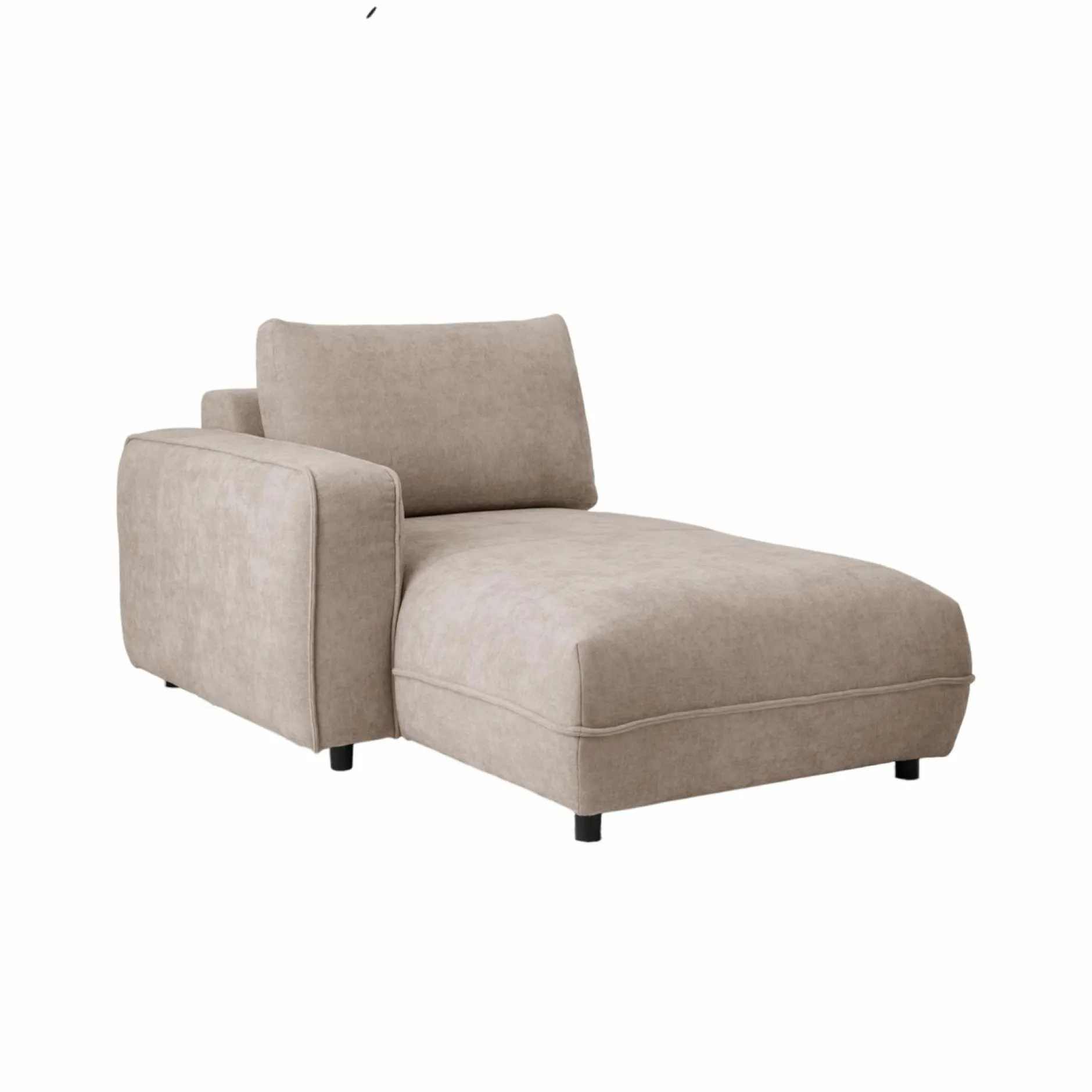 Canapés Modulables>Camif Méridienne pour canapé modulable tissu Solenn - - Méridienne gauche Grège