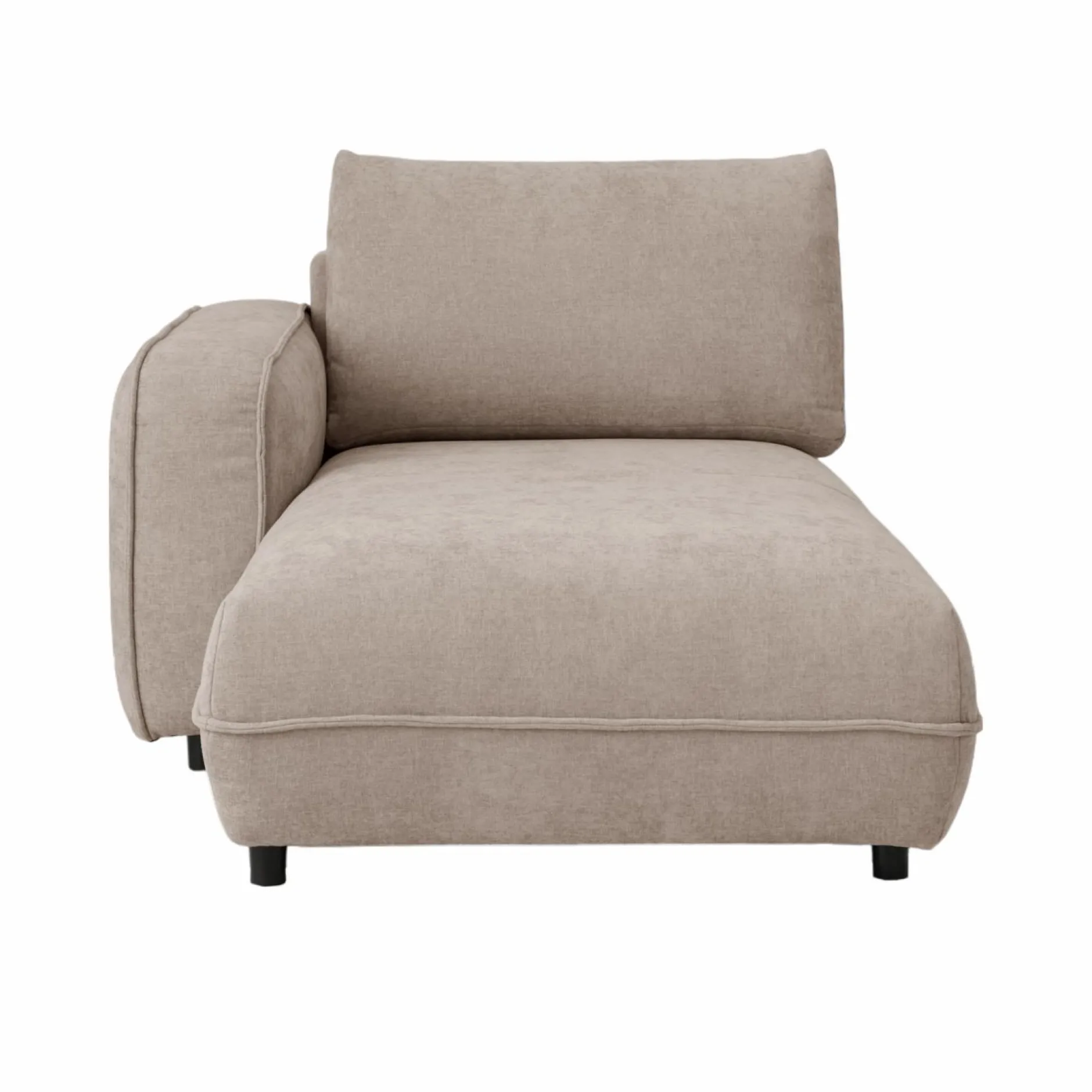 Canapés Modulables>Camif Méridienne pour canapé modulable tissu Solenn - - Méridienne gauche Grège