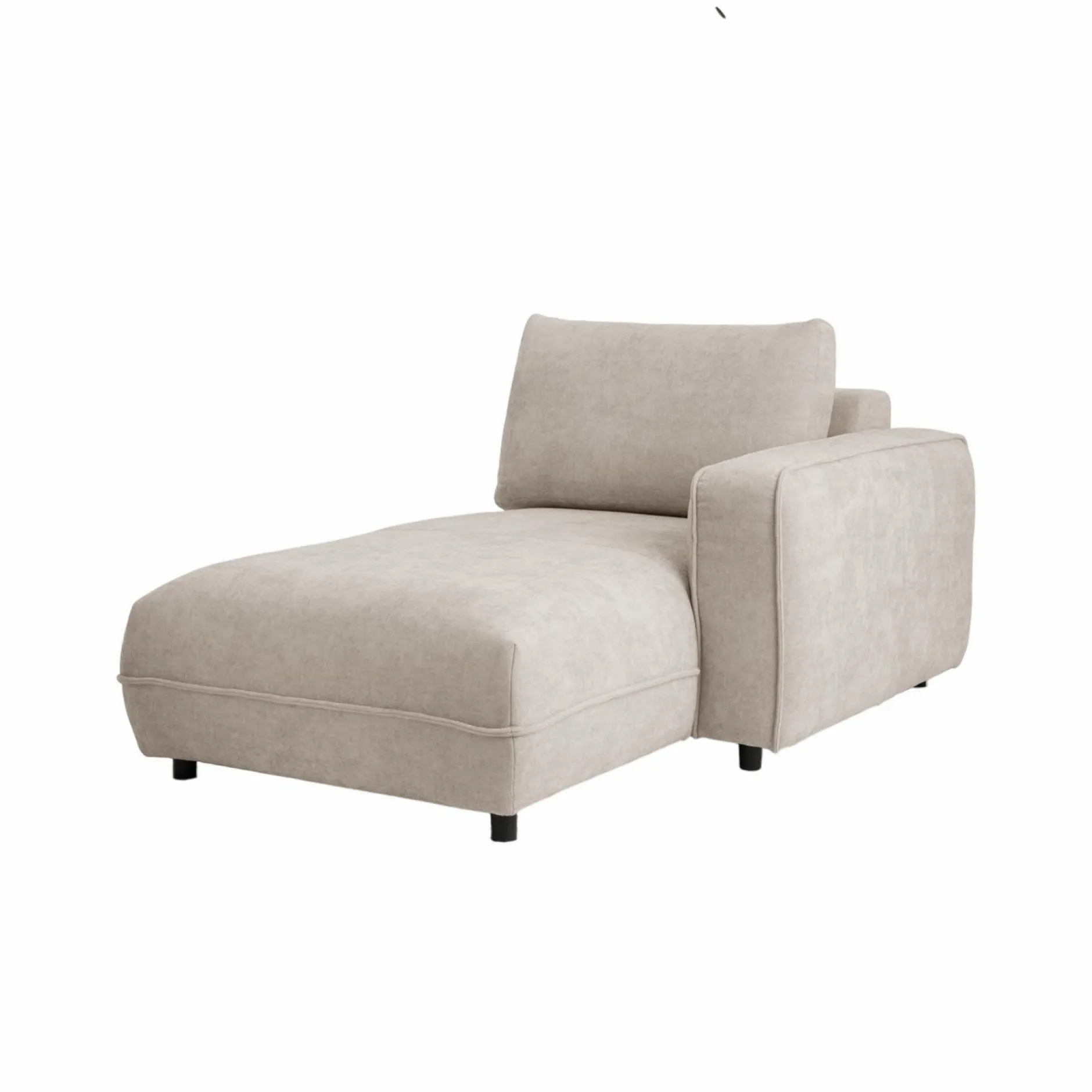 Canapés Modulables>Camif Méridienne pour canapé modulable tissu Solenn - - Méridienne droite Ecru