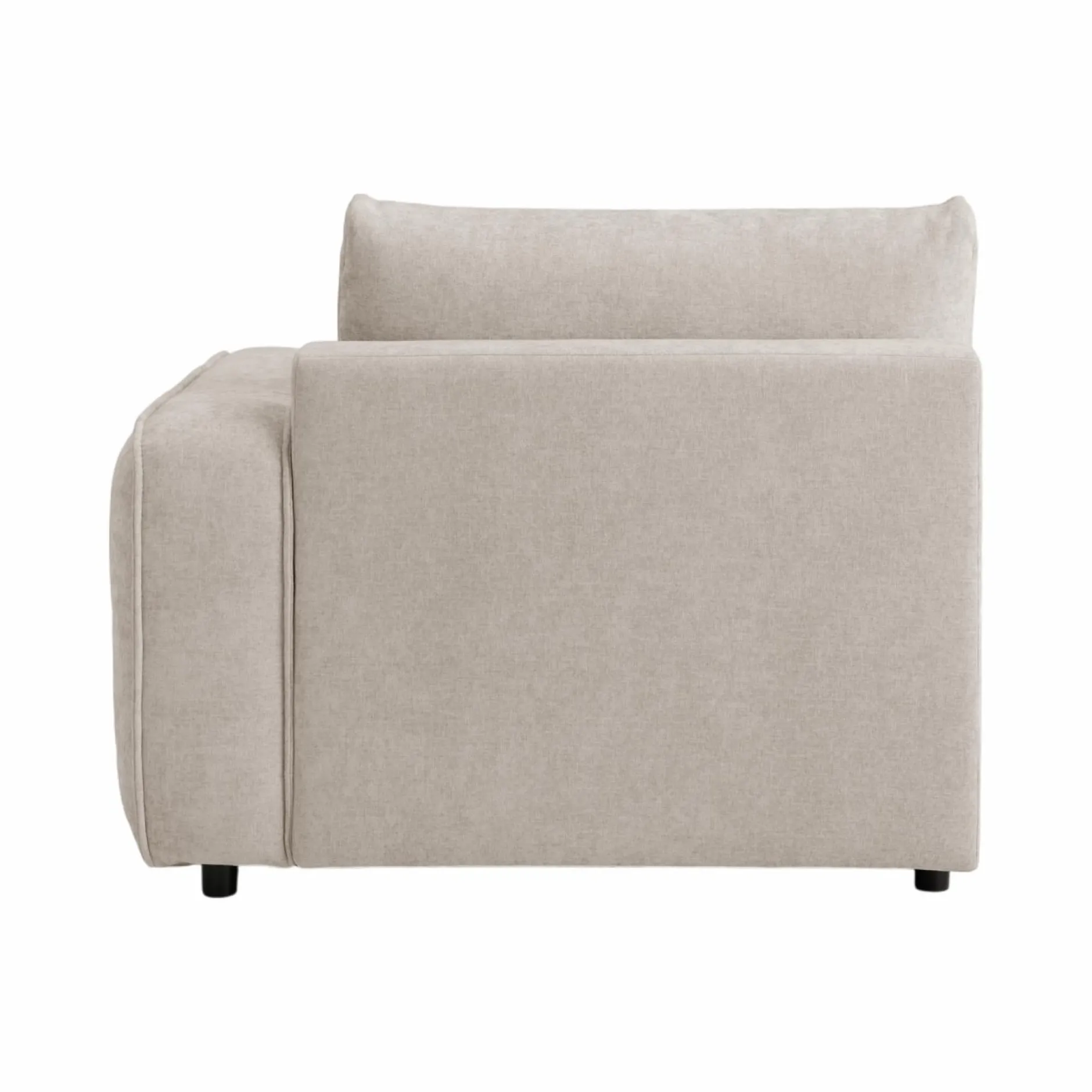 Canapés Modulables>Camif Méridienne pour canapé modulable tissu Solenn - - Méridienne droite Ecru