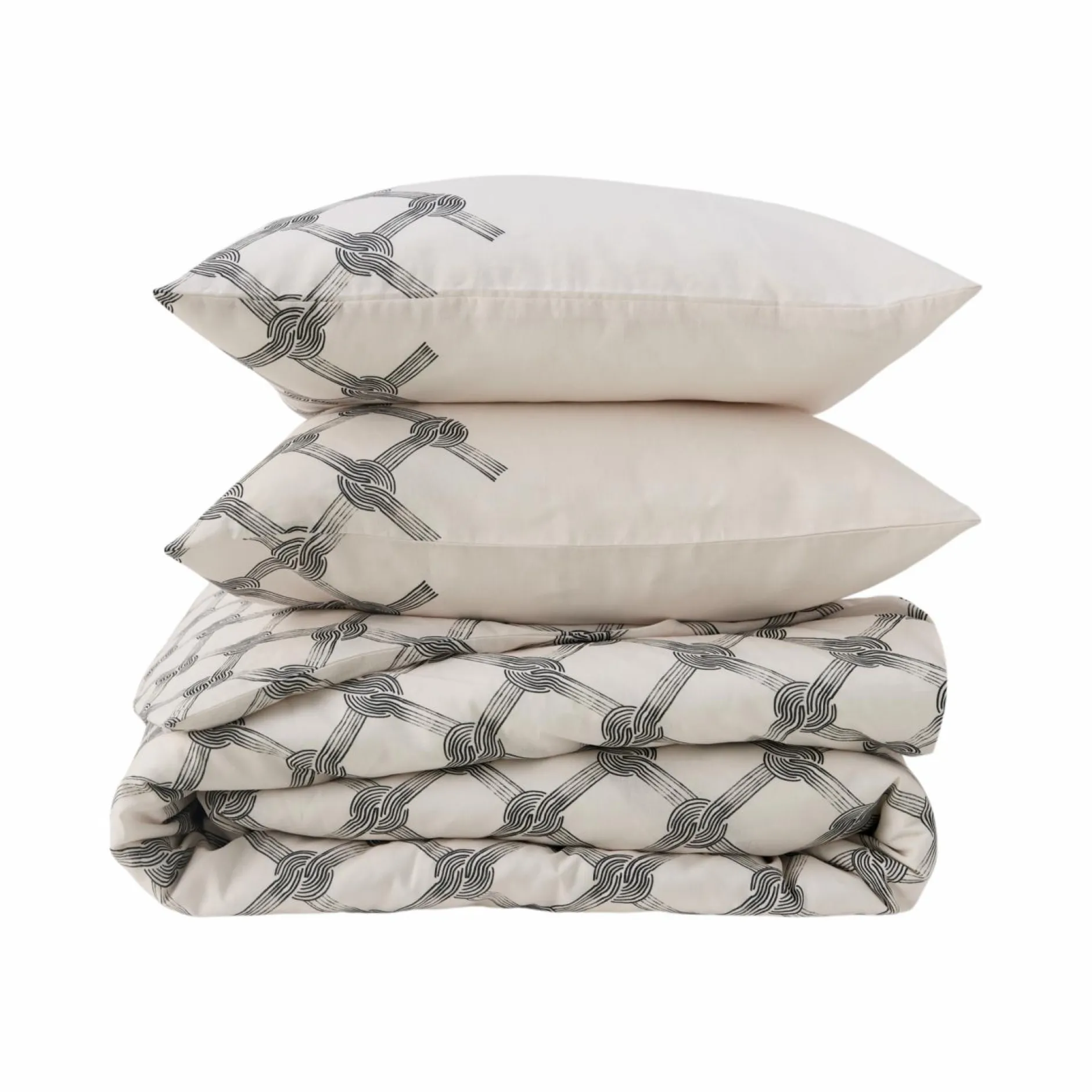 Housses De Couette|Parures De Lit>Camif Parure de lit coton lin Grand hôtel - - 240 x 220 cm Galuchat/Carbone