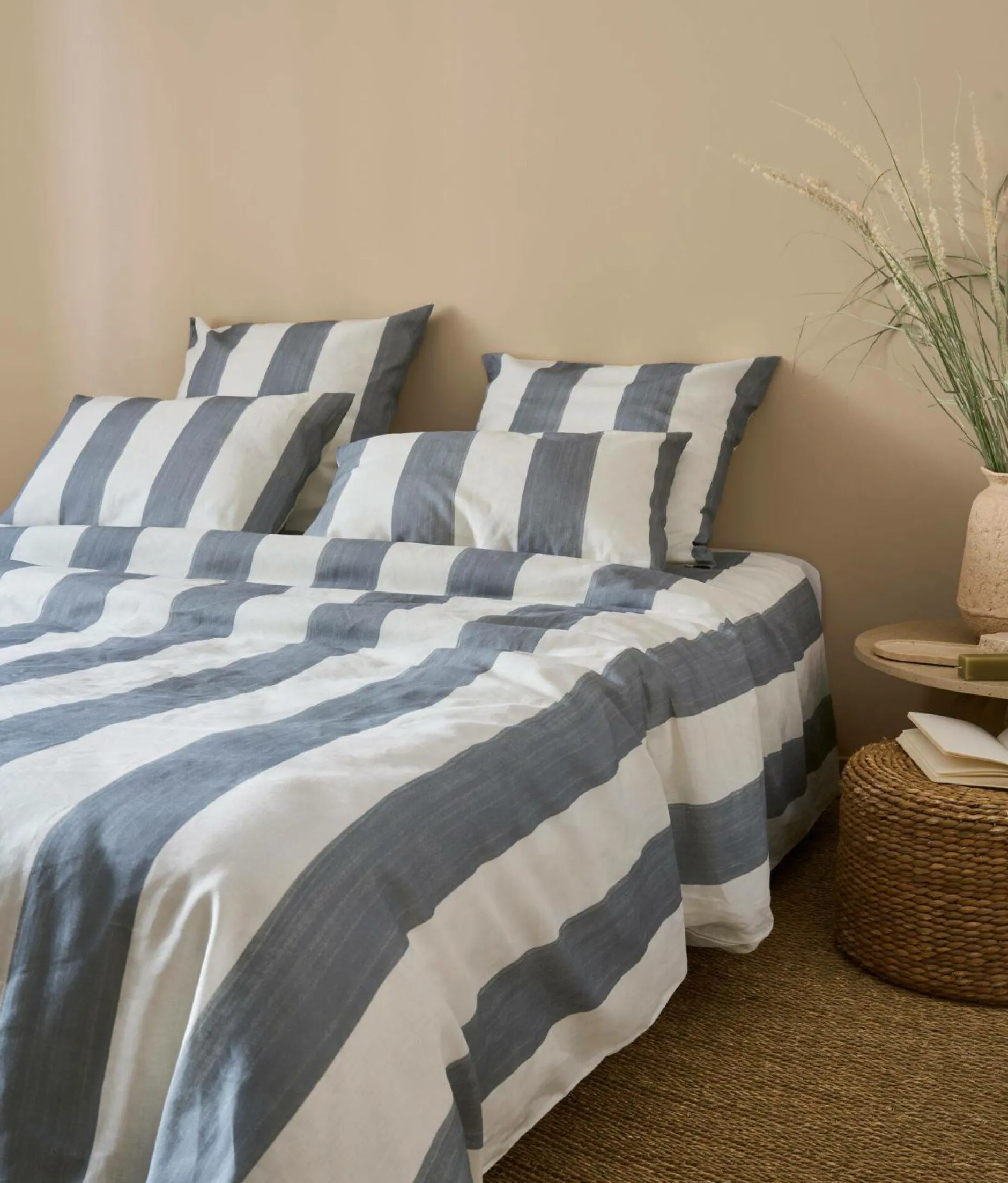 Housses De Couette|Parures De Lit>Camif Parure de lit coton lin Oyat - - 240 x 220 cm Gris souris