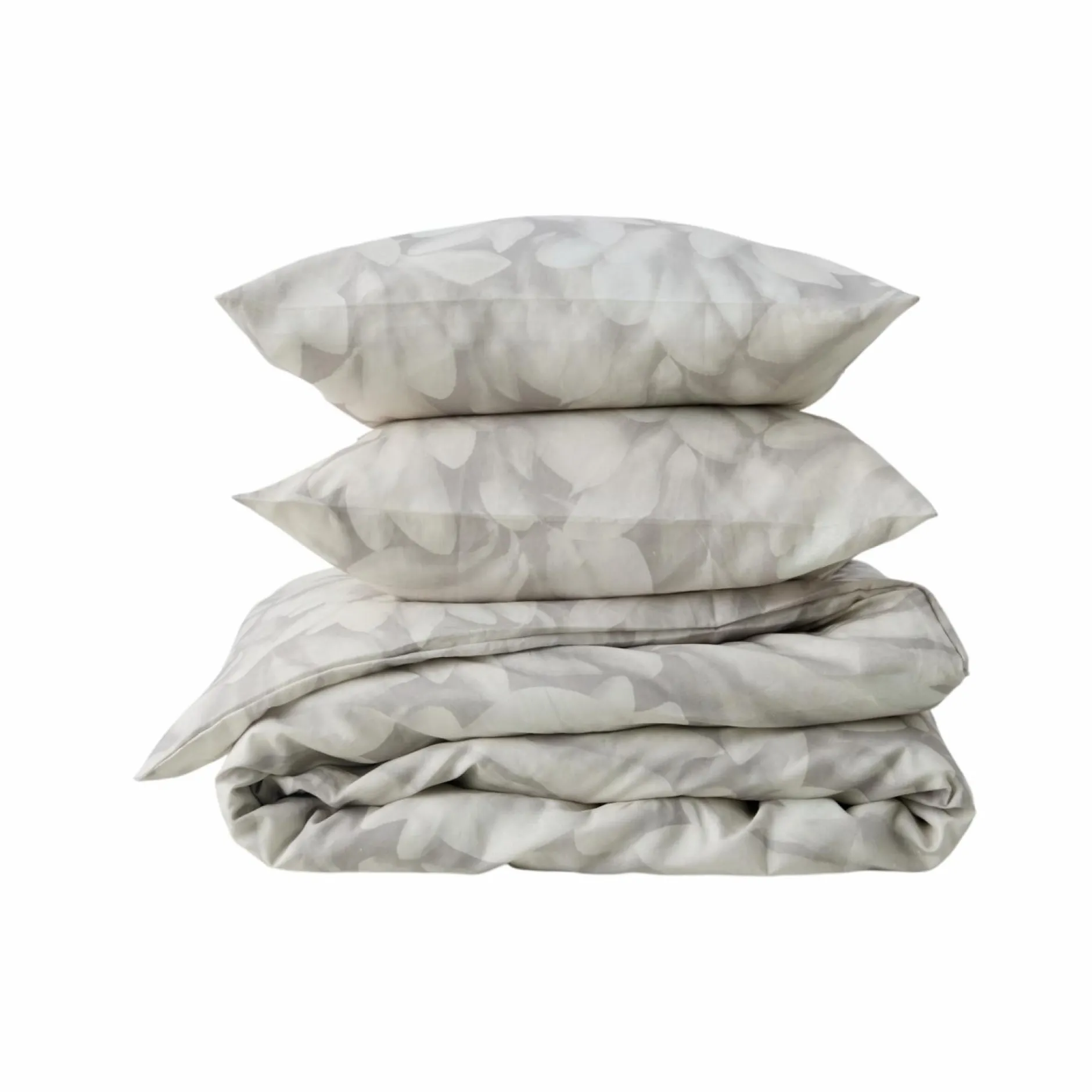 Housses De Couette|Parures De Lit>Camif Parure de lit coton lin Plantain - - 240 x 220 cm Gris souris/Ecru
