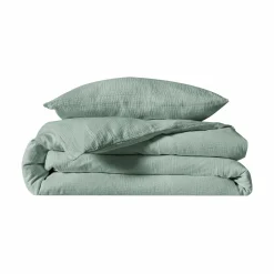 Parures De Lit Enfant></noscript>Camif Parure de lit enfant gaze de coton bio Lou - - 140 x 200 cm Vert d'eau