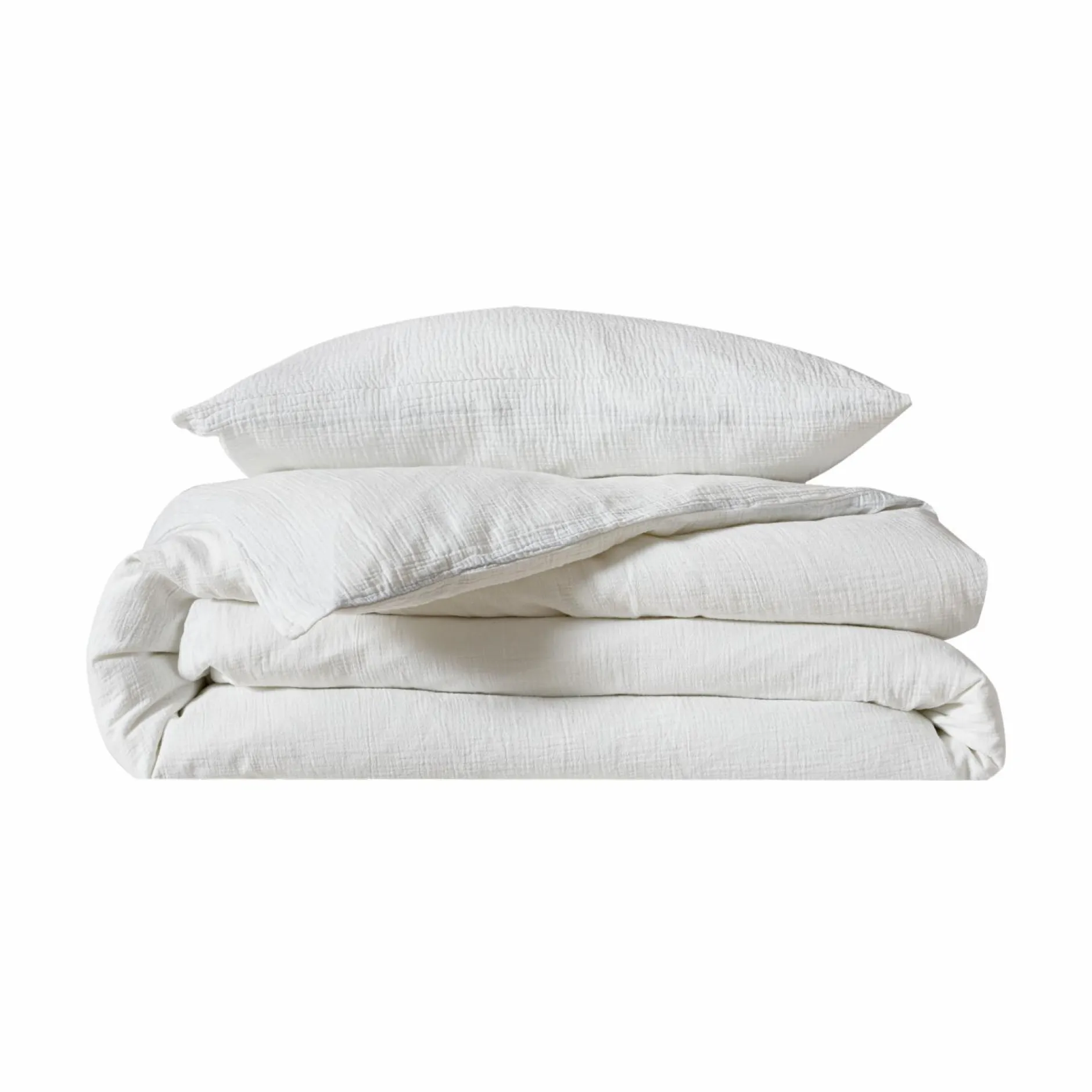 Parures De Lit Enfant>Camif Parure de lit enfant gaze de coton bio Lou - - 140 x 200 cm Blanc