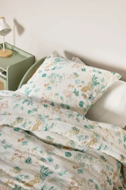 Parures De Lit Enfant>Camif Parure de lit enfant gaze de coton Chansons d'eaux douces - - 140 x 200 cm Bleu