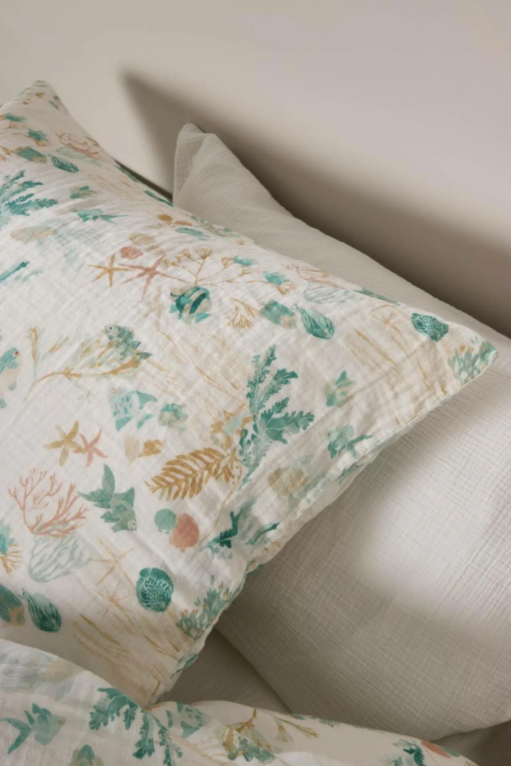 Parures De Lit Enfant>Camif Parure de lit enfant gaze de coton Chansons d'eaux douces - - 140 x 200 cm Bleu