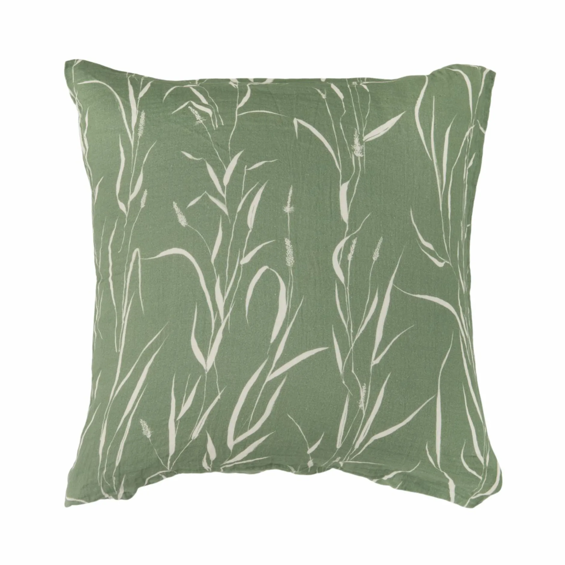 Housses De Couette|Parures De Lit>Camif Parure de lit gaze de coton Vulpin - - 240 x 220 cm Vert/Ecru