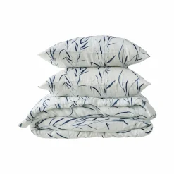 Housses De Couette|Parures De Lit>Camif Parure de lit gaze de coton Vulpin - - 240 x 220 cm Ecru/Bleu