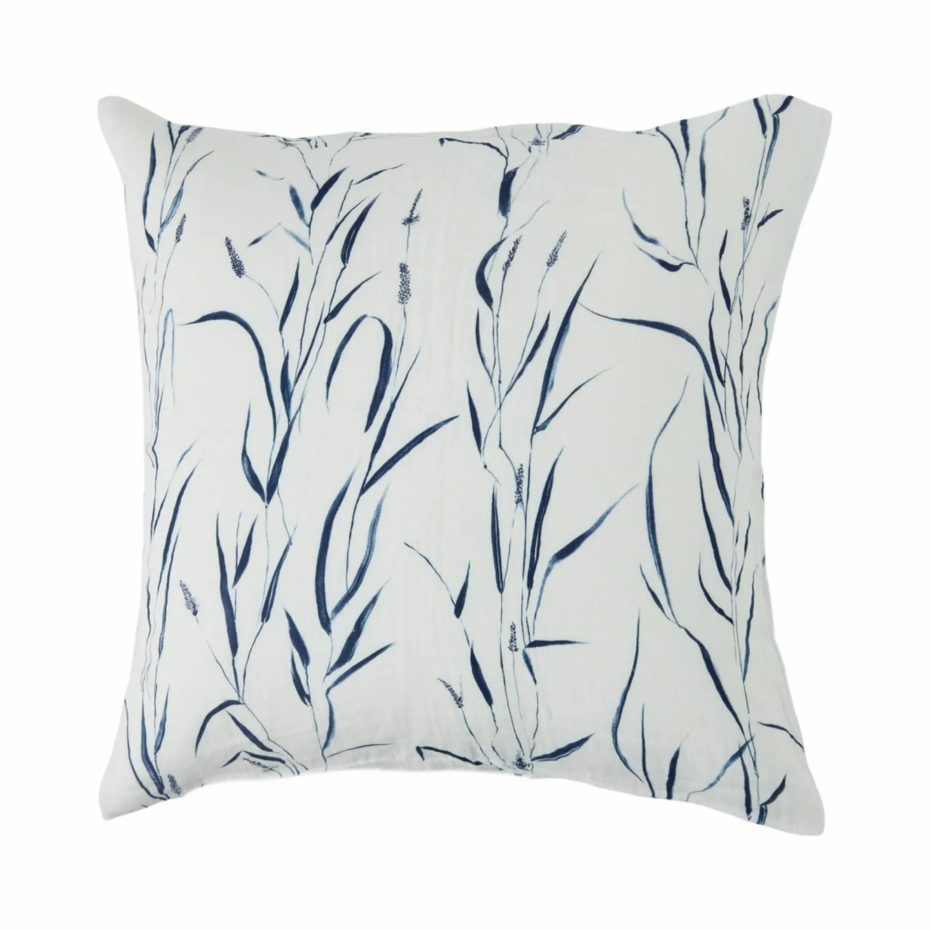 Housses De Couette|Parures De Lit>Camif Parure de lit gaze de coton Vulpin - - 240 x 220 cm Ecru/Bleu