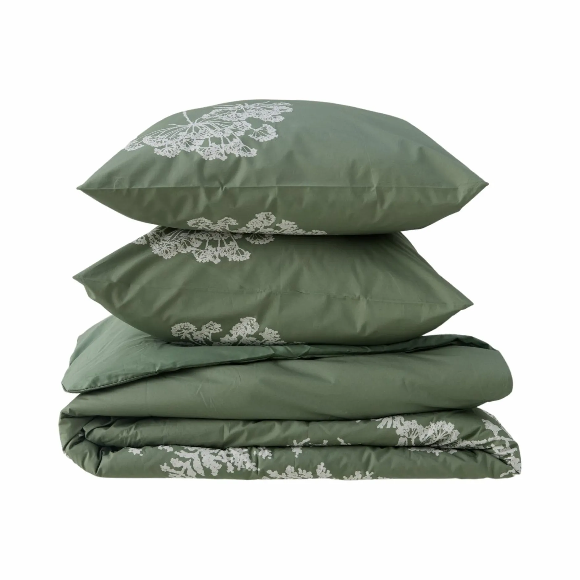 Housses De Couette|Parures De Lit>Camif Parure de lit percale Angélique - - 240 x 220 cm Vert