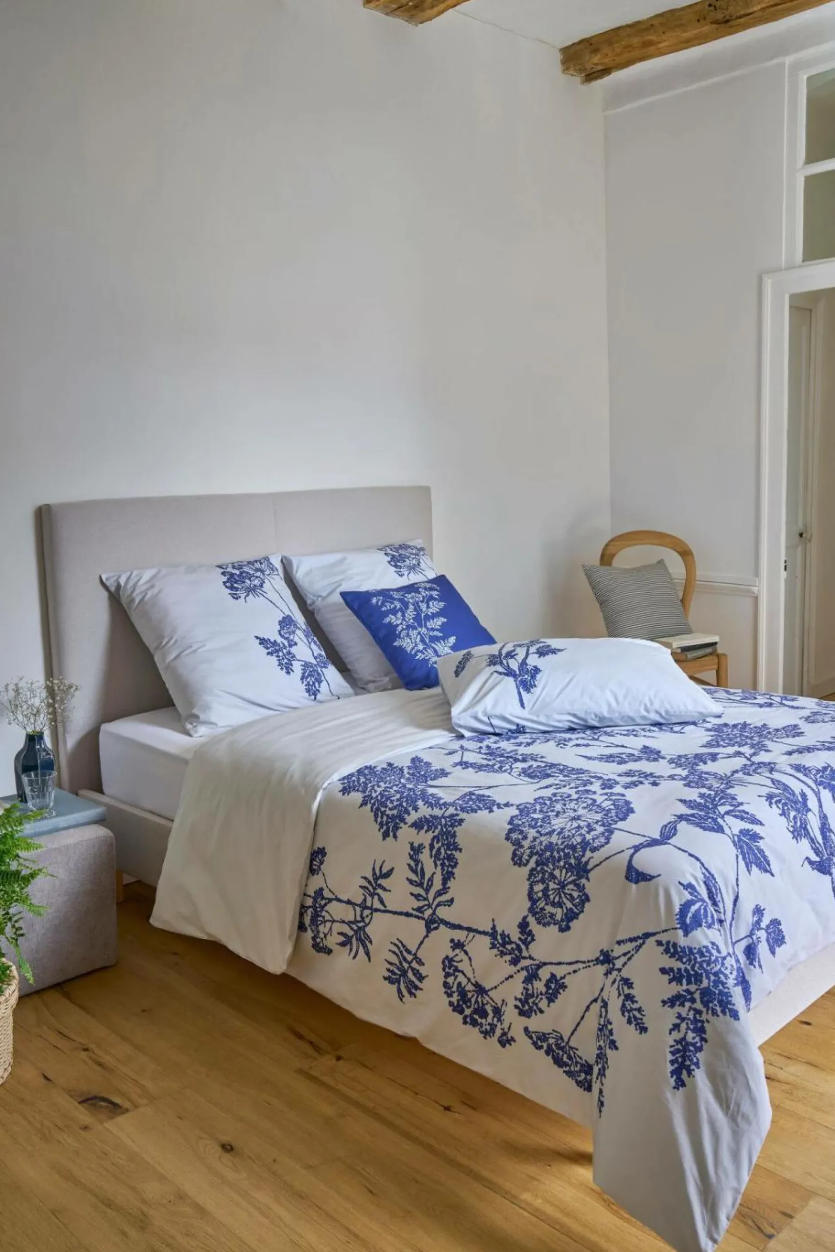 Housses De Couette|Parures De Lit>Camif Parure de lit percale Angélique - - 240 x 220 cm Gris