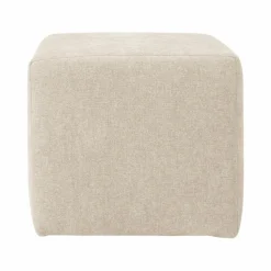 Repose-Pieds>Camif Petit pouf tissu Opus - Naturel