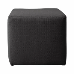 Repose-Pieds>Camif Petit pouf tissu Otis - Carbone