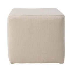 Repose-Pieds>Camif Petit pouf tissu Otis - Crème