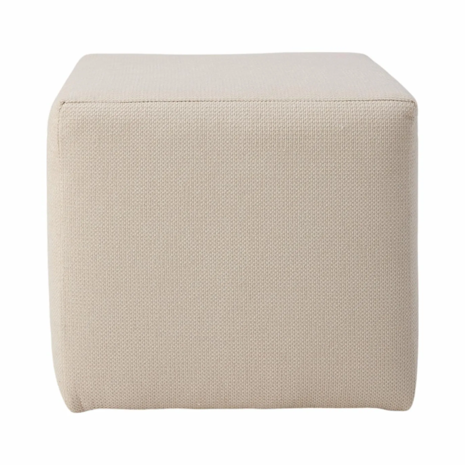 Repose-Pieds>Camif Petit pouf tissu Otis - Crème