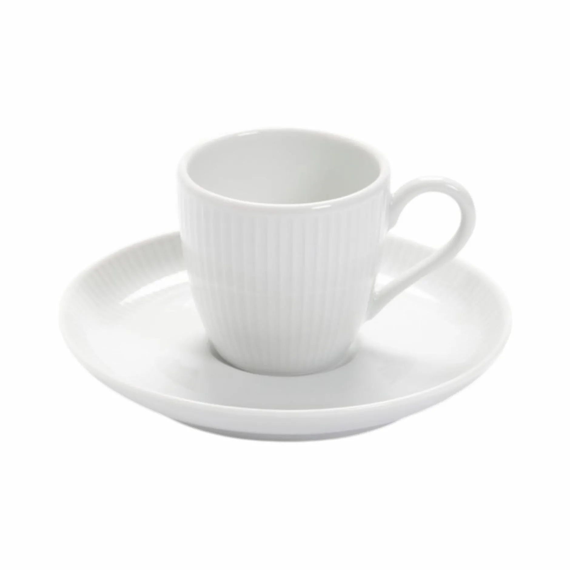 Tasses|Tasses>Camif PILLIVUYT Lot de 6 Tasses à café et soucoupes Plissé
