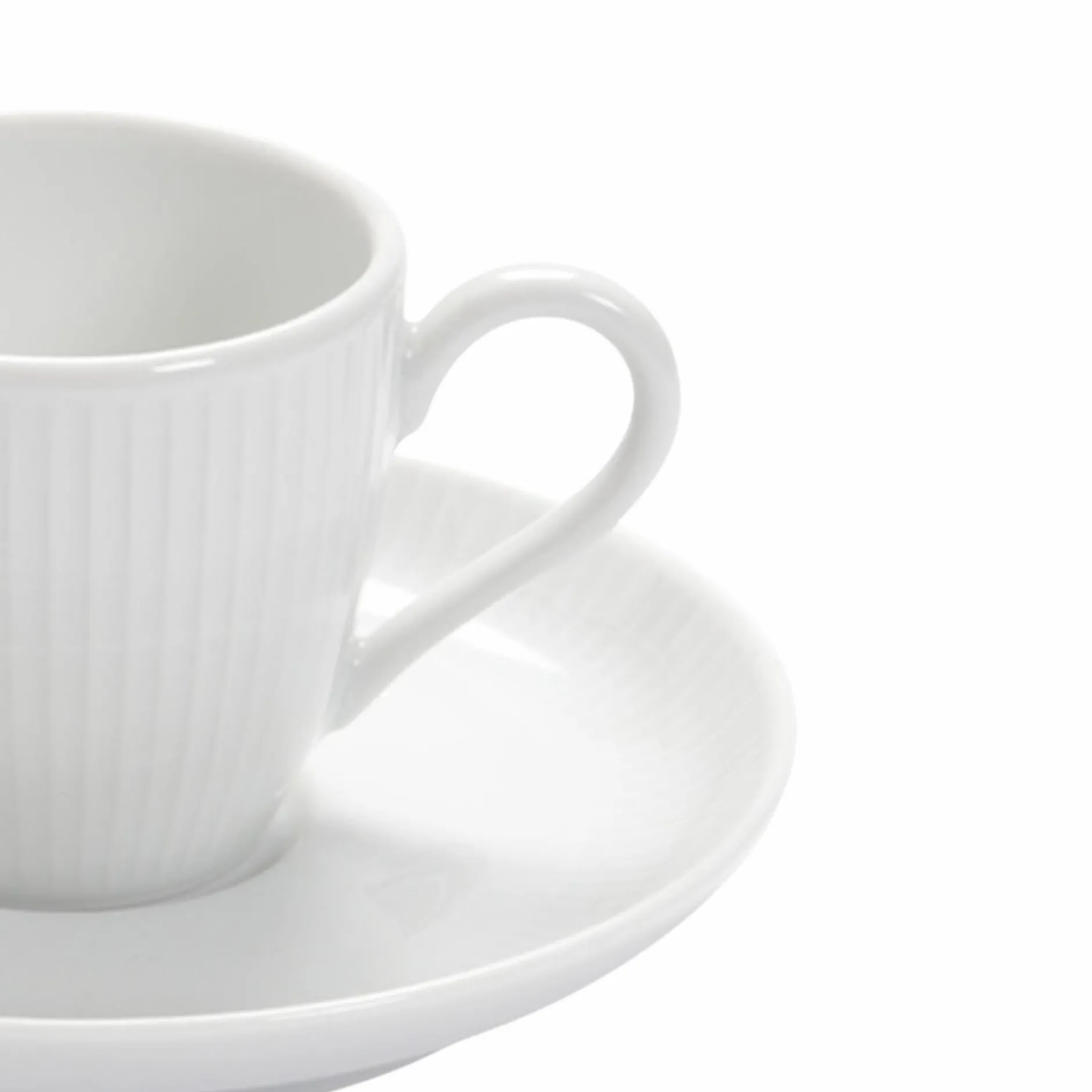 Tasses|Tasses>Camif PILLIVUYT Lot de 6 Tasses à café et soucoupes Plissé