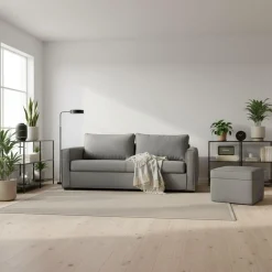 Plaids|Plaids>Camif Plaid coton polyester recyclé Perrin - - 130 x160 cm Gris