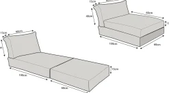 Poufs, Poires Et Coussins De Sol|Poufs, Poires Et Coussins De Sol></noscript>Camif Pouf Bain de soleil Recyclé Heva - Sable