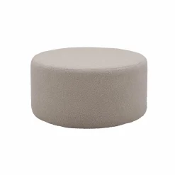 Repose-Pieds>Camif Pouf bouclette 70 cm Ome - Gris Clair
