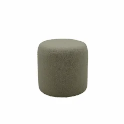 Repose-Pieds>Camif Pouf bouclette 40 cm Ome - Vert Kaki