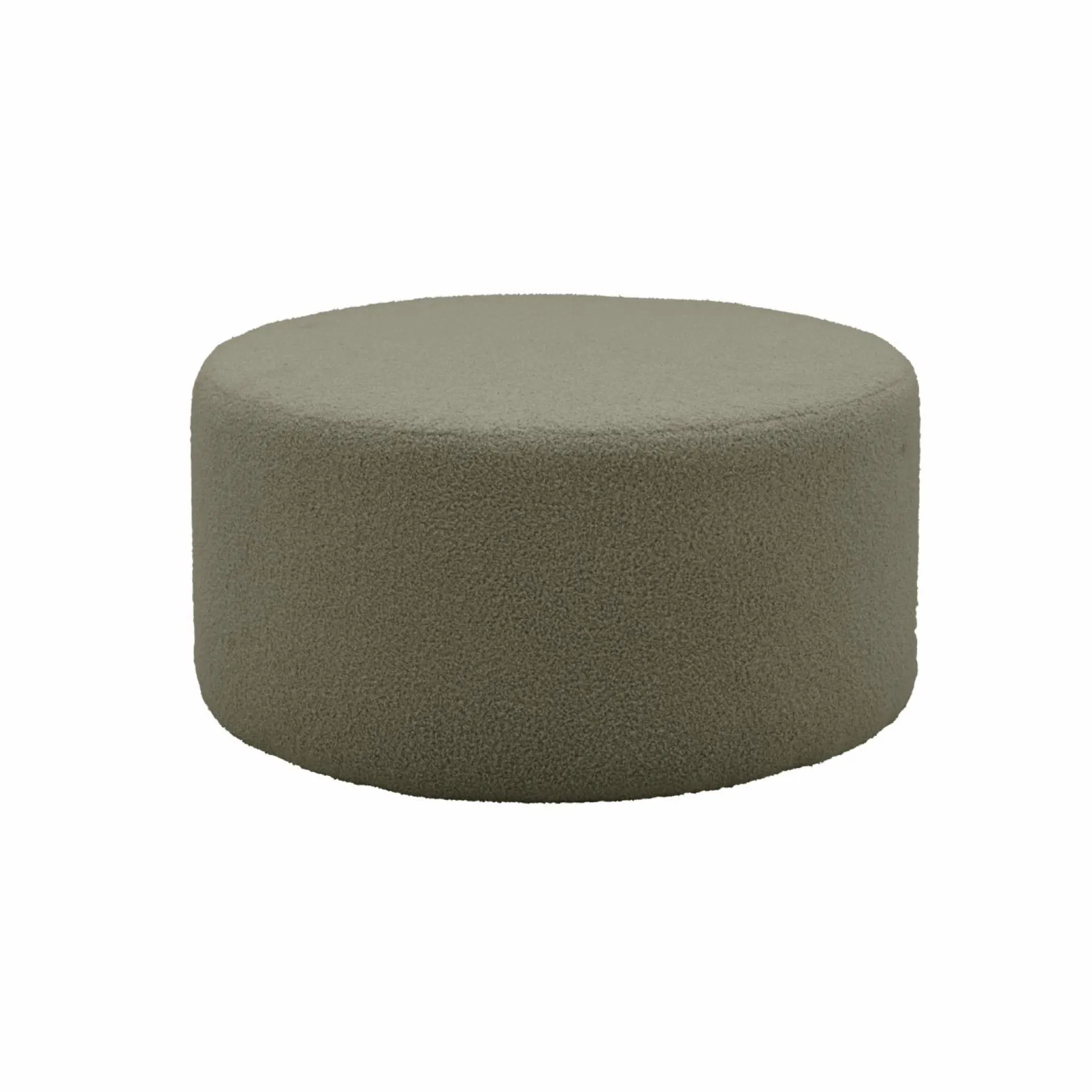 Repose-Pieds>Camif Pouf bouclette 70 cm Ome - Vert Kaki