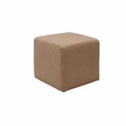 Repose-Pieds>Camif Pouf bouclette carré Ome - Beige
