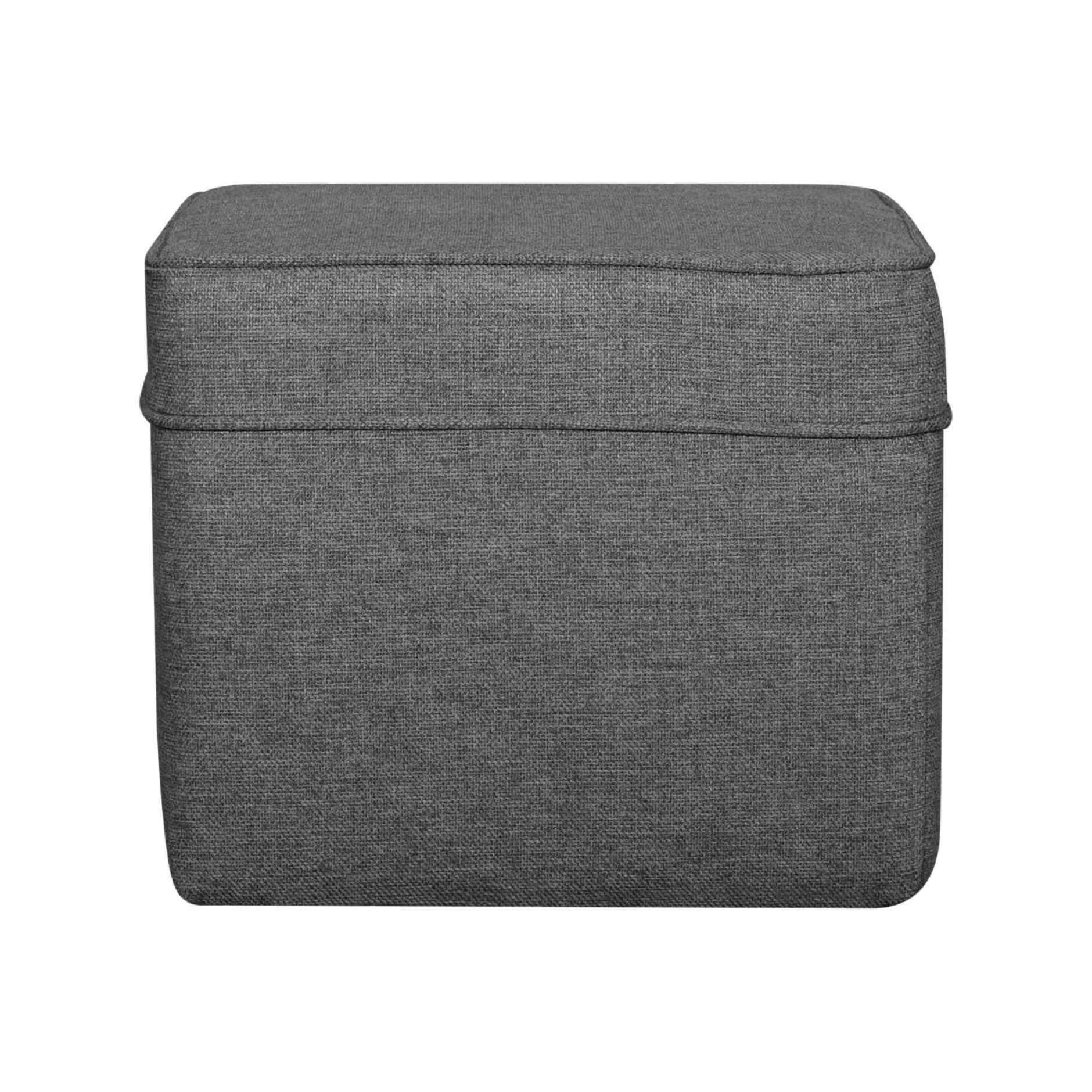 Repose-Pieds>Camif Pouf carré tissu Ondine - Anthracite