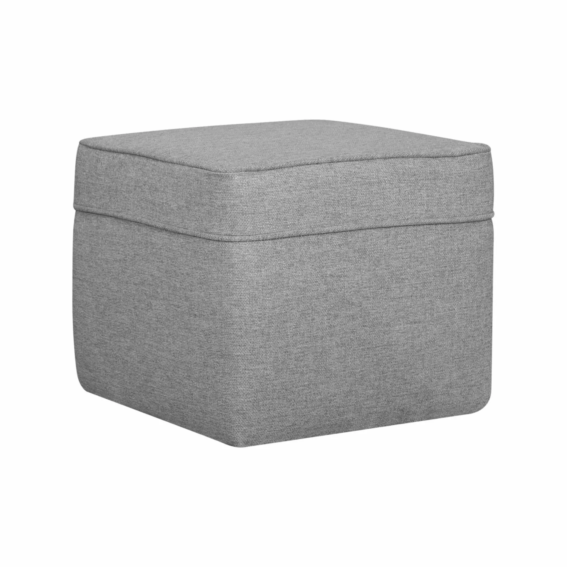 Repose-Pieds>Camif Pouf carré tissu Ondine - Gris