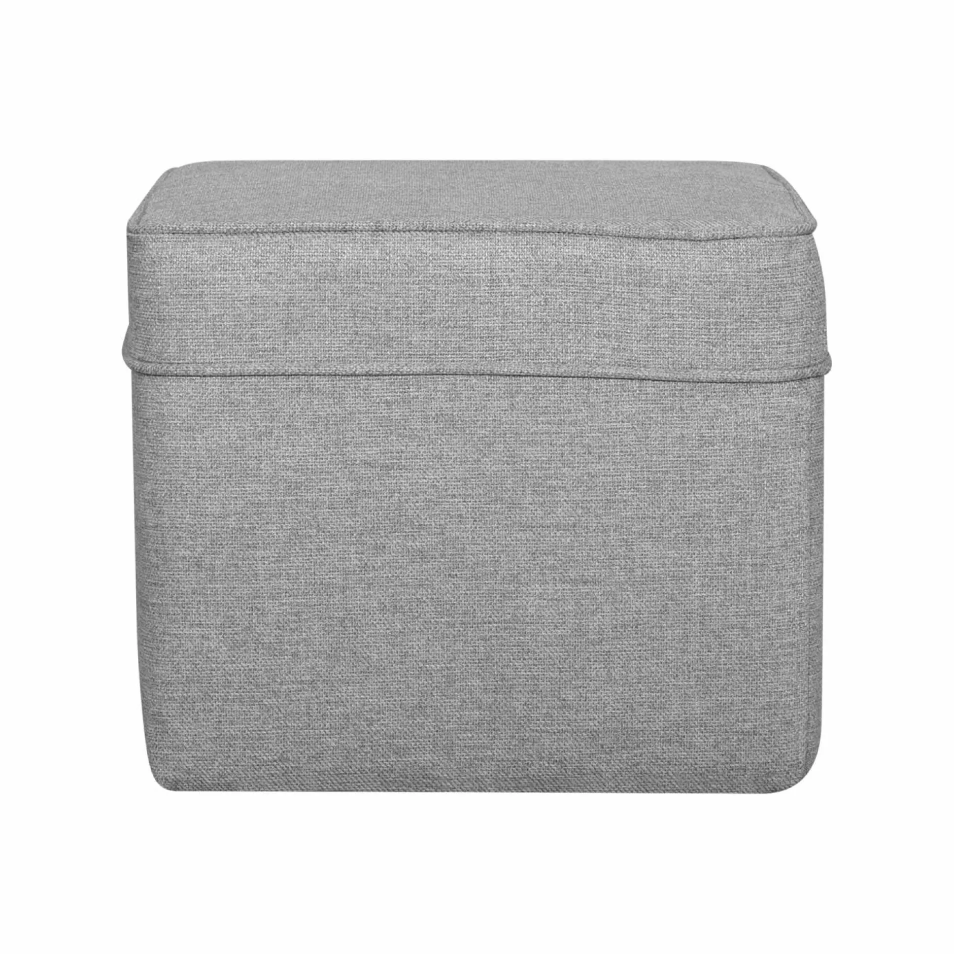 Repose-Pieds>Camif Pouf carré tissu Ondine - Gris