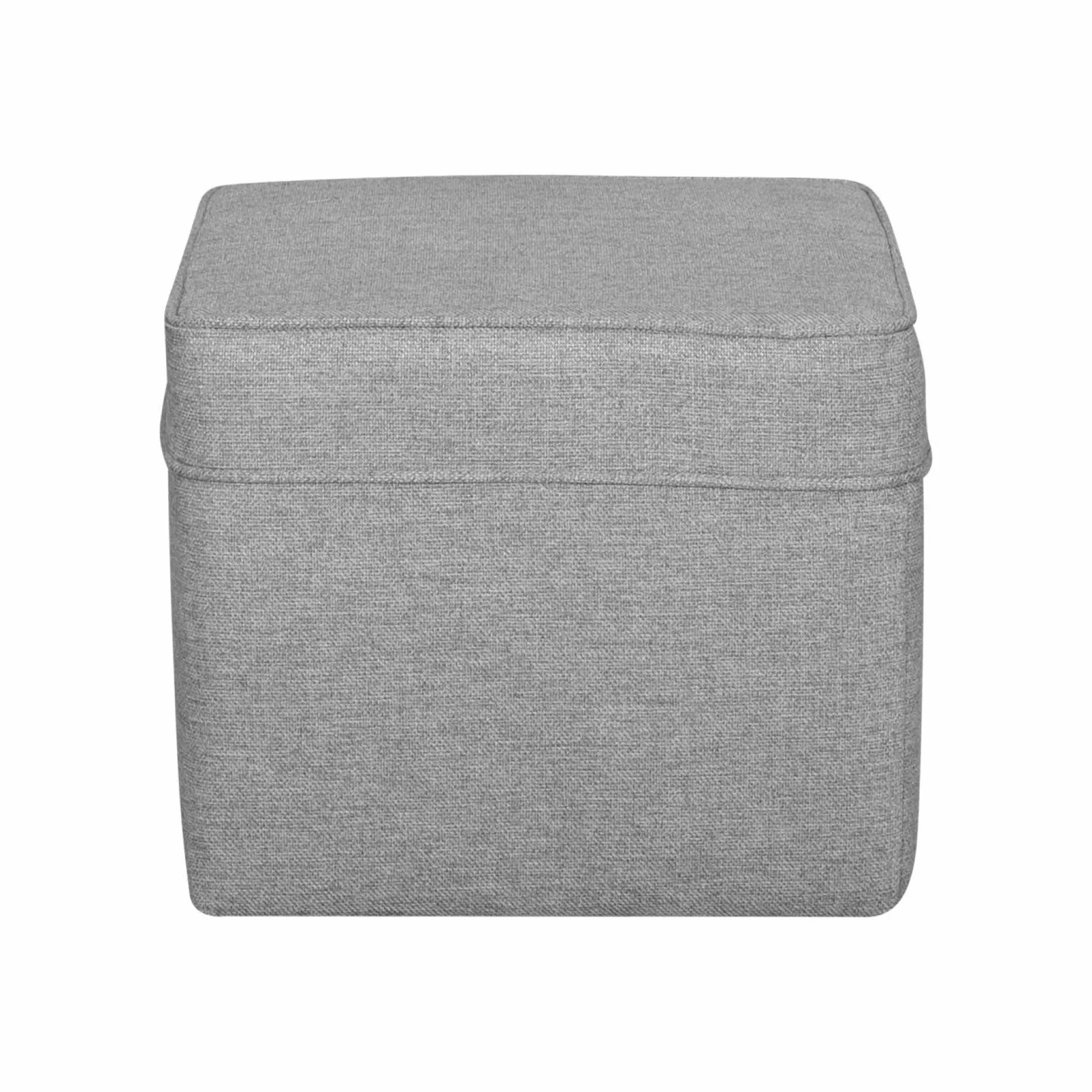 Repose-Pieds>Camif Pouf carré tissu Ondine - Gris
