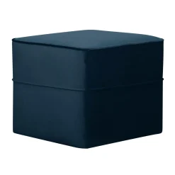 Repose-Pieds></noscript>Camif Pouf carré velours Oscar - Bleu