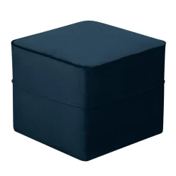 Repose-Pieds></noscript>Camif Pouf carré velours Oscar - Bleu