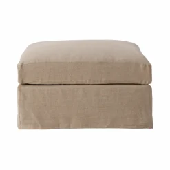Repose-Pieds>Camif Pouf lin déhoussable Moëze - Naturel