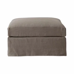 Repose-Pieds>Camif Pouf lin déhoussable Moëze - Gris