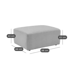 Canapés Modulables></noscript>Camif Pouf pour canapé modulable tissu Pixel - Vert Mousse