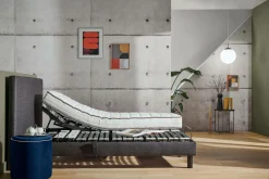 Repose-Pieds></noscript>Camif Pouf rond velours Léo - Bleu