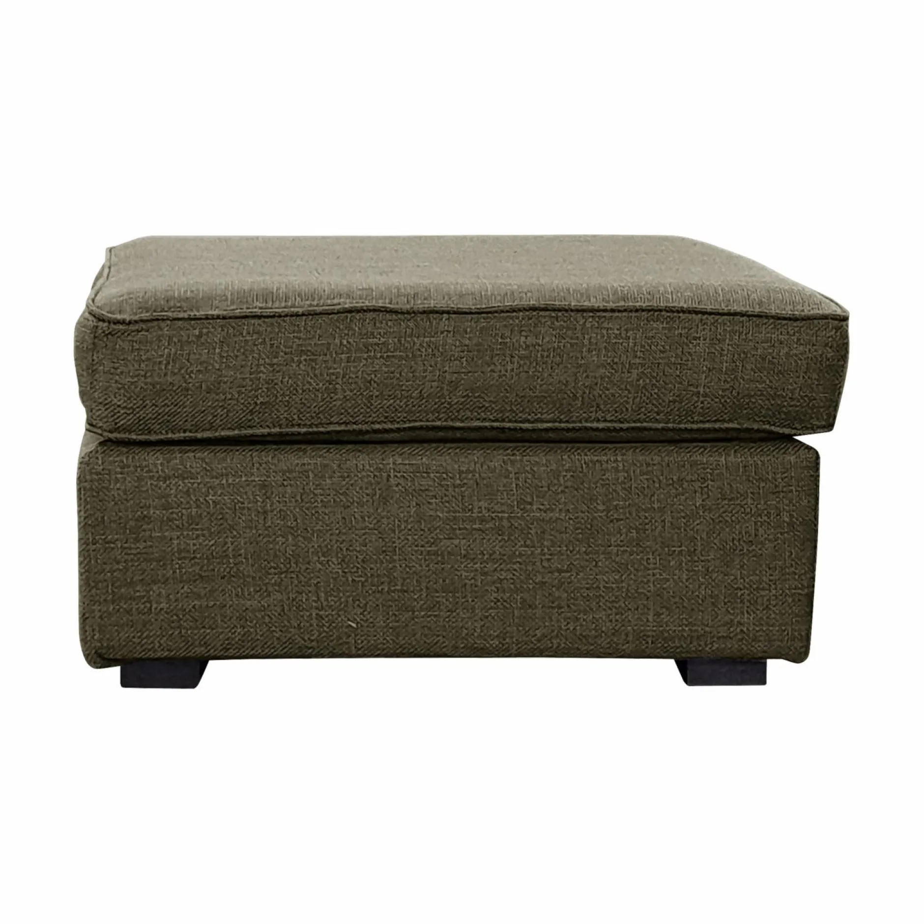 Repose-Pieds>Camif Pouf tissu déhoussable Marbella - Vert Forêt