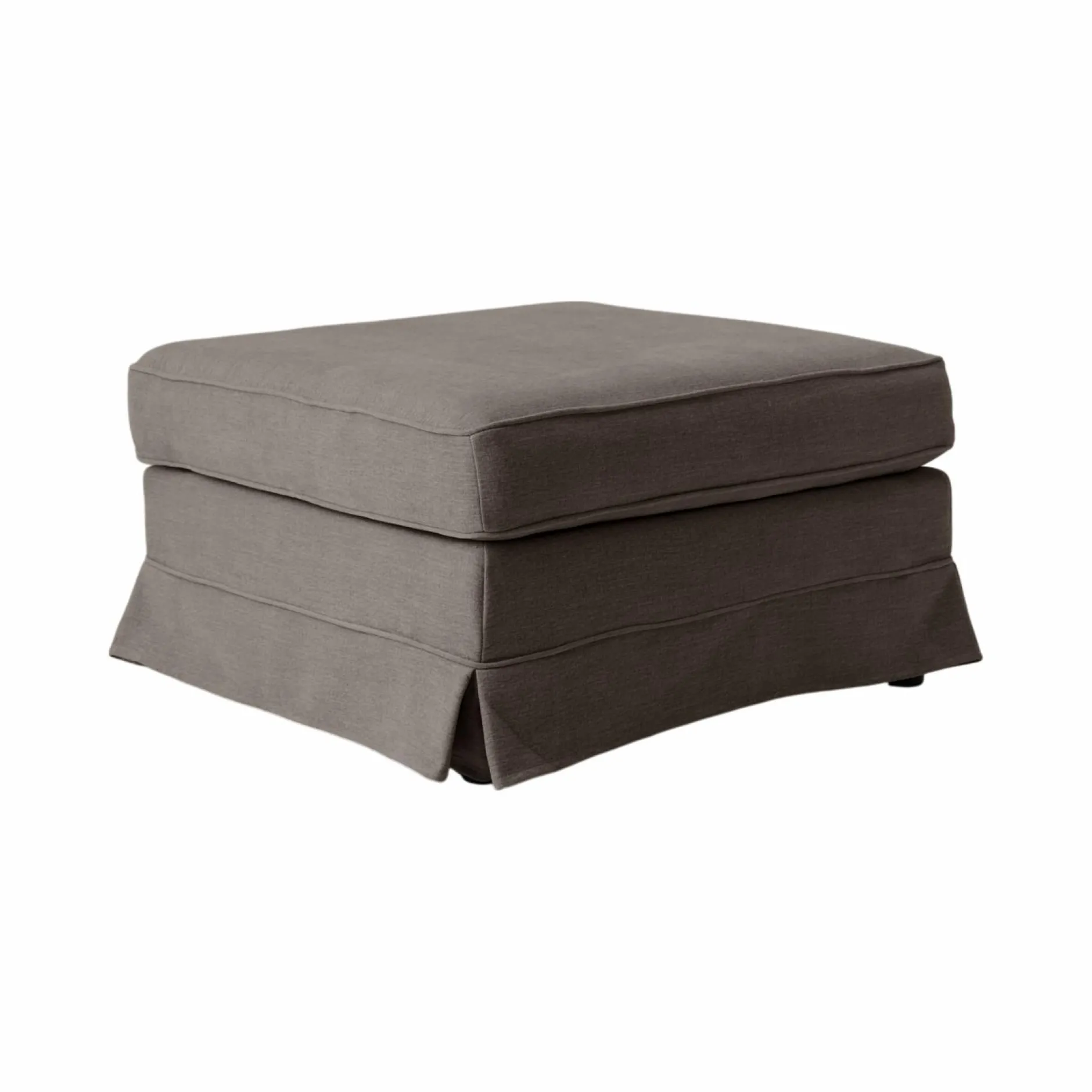 Repose-Pieds>Camif Pouf tissu déhoussable Naxos - Gris Souris