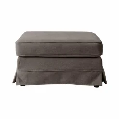 Repose-Pieds>Camif Pouf tissu déhoussable Naxos - Gris Souris