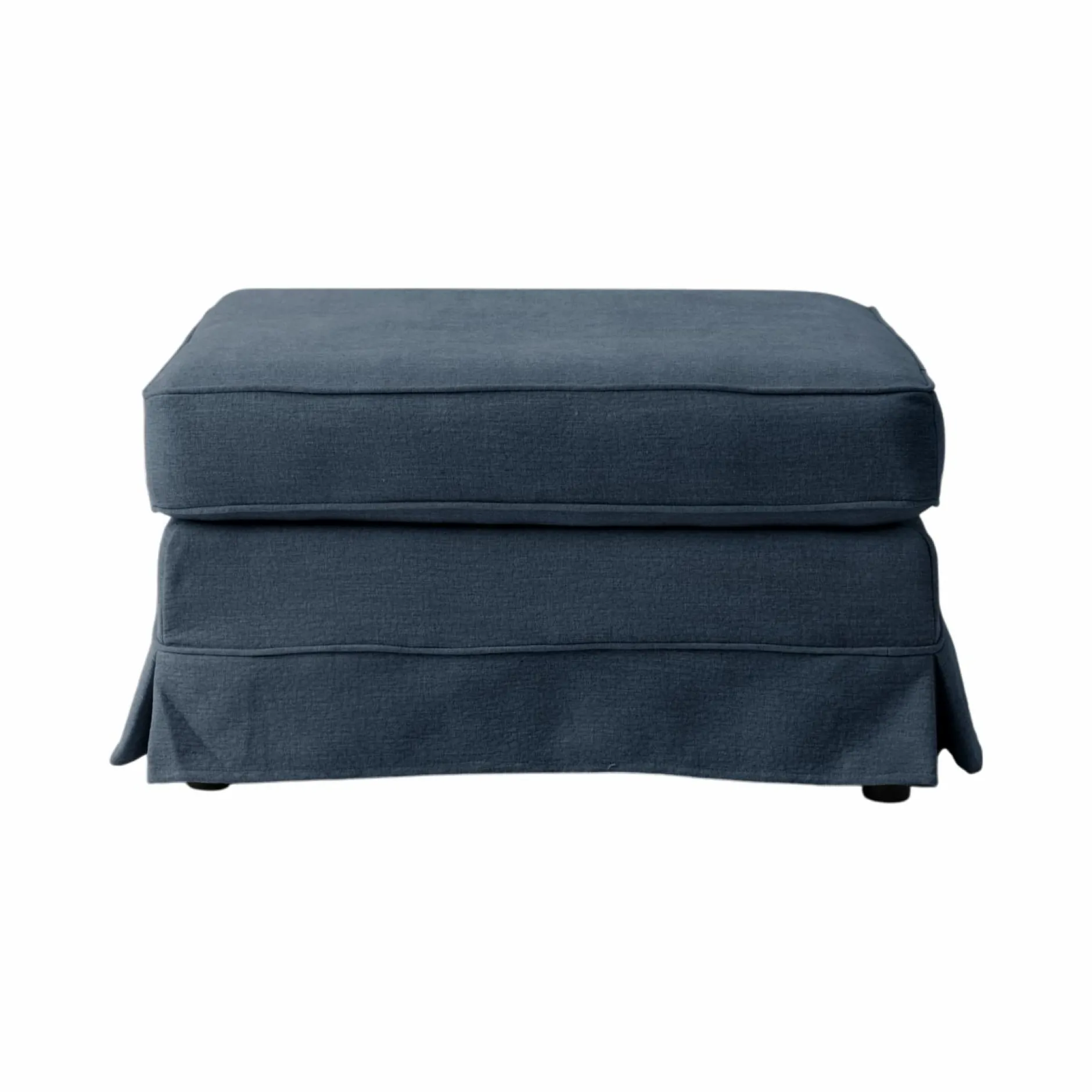 Repose-Pieds>Camif Pouf tissu déhoussable Naxos - Bleu