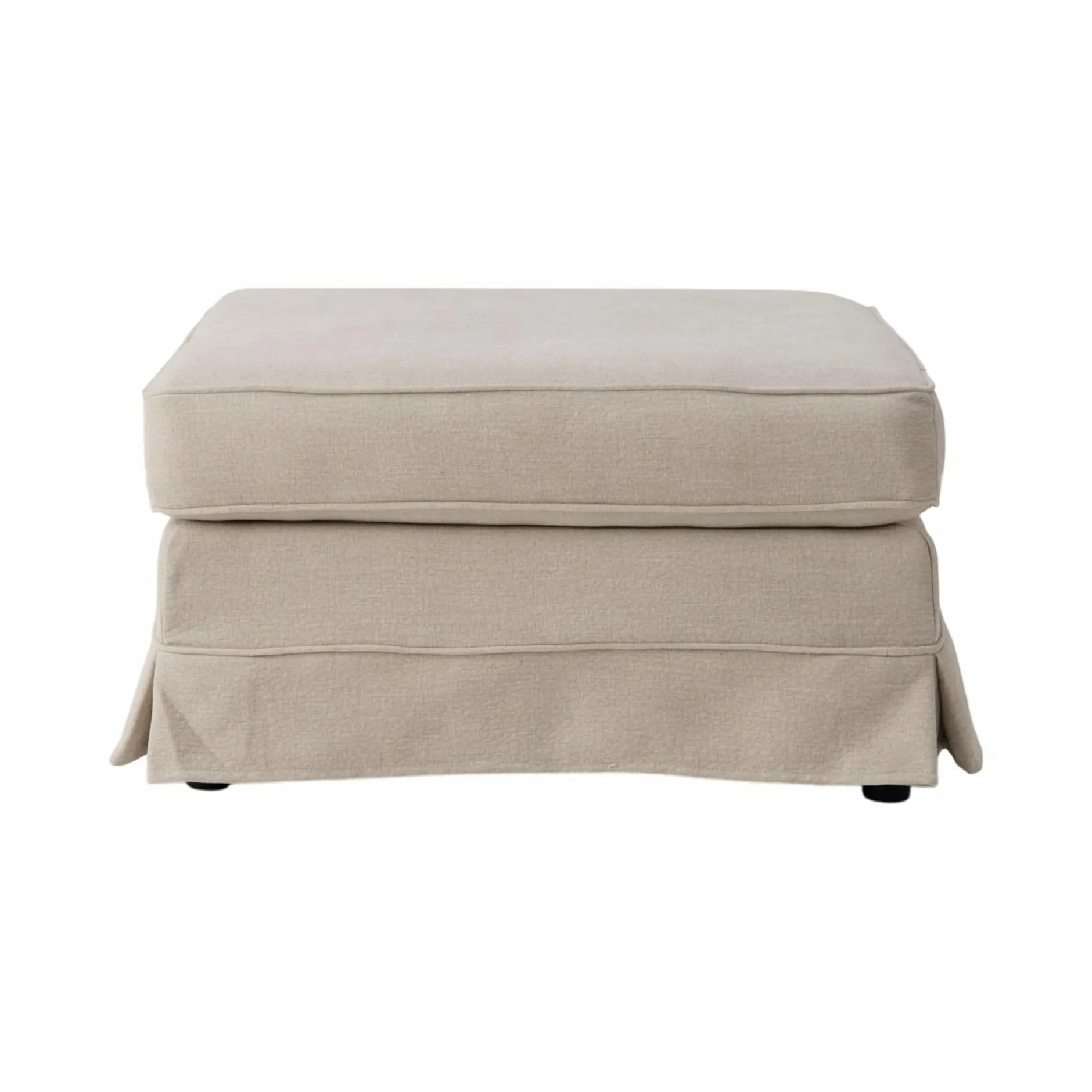 Repose-Pieds>Camif Pouf tissu déhoussable Naxos - Beige
