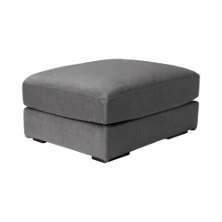 Repose-Pieds>Camif Pouf velours déhoussable Maé - Gris
