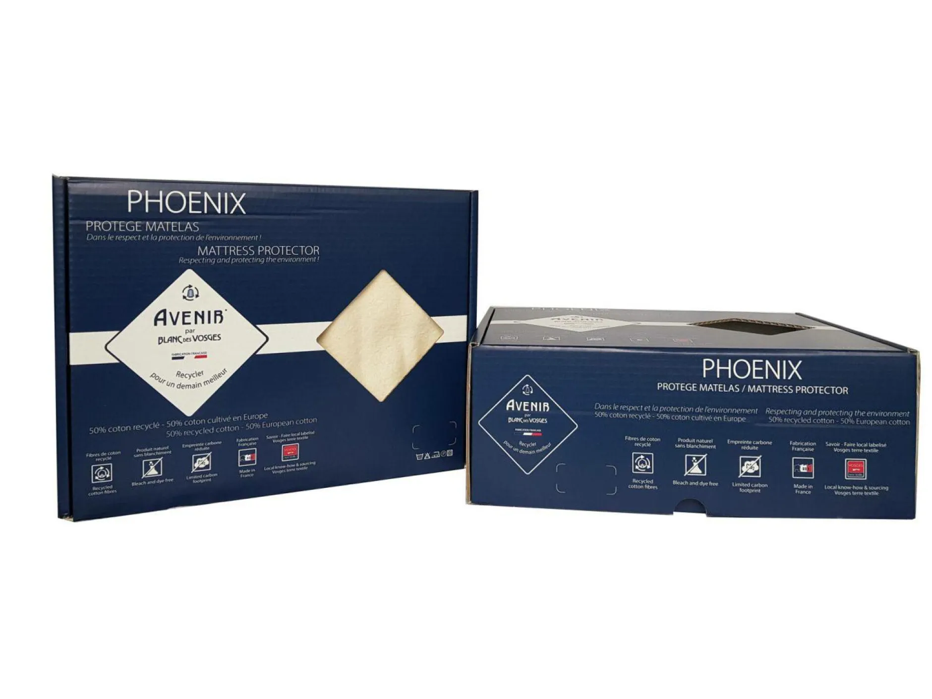 Protèges Oreillers|Protèges Oreillers>Camif Protège oreiller 50% coton recyclé - 65 x 65 cm