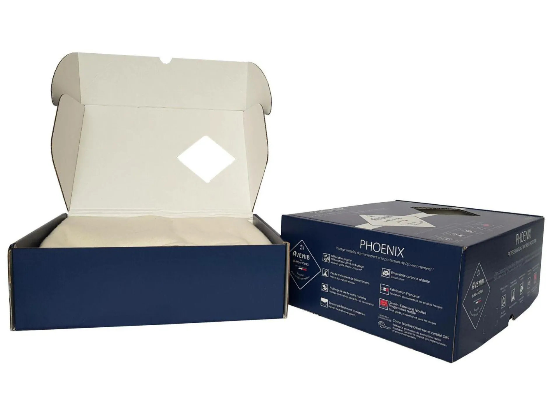 Protèges Oreillers|Protèges Oreillers>Camif Protège oreiller 50% coton recyclé - 65 x 65 cm